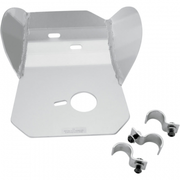 view Moose Racing M228 Aluminum Skid Plate, Silver for Kawasaki KX250 (1994-2004)