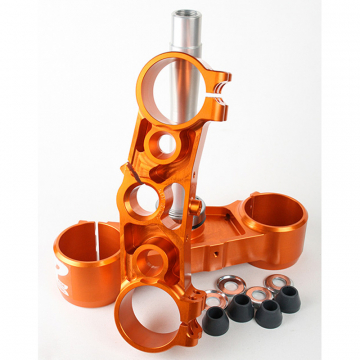 view Ride Engineering KT-BTB44-GE 20.5MM Offset Triple Clamp Set, Orange KTM SX/XC and EXC/XCW