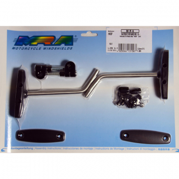 view MRA HKSF Mounting Kit for MRA Naked Bike Windscreens for BMW F800R and Ducati Monster 1200S
