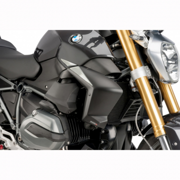 view Puig 7694J Radiator Side Panel, Matte Black for BMW R1200 R (2015-2018)