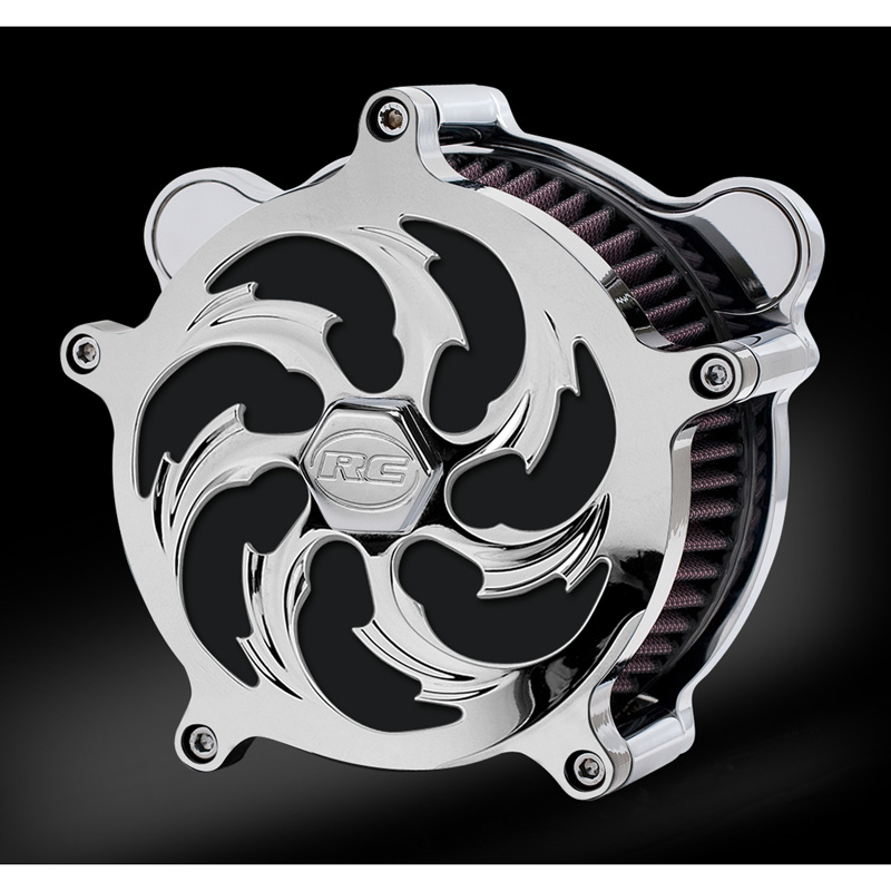 RC Components AC-95C Assault Chrome Airstrike Air Cleaner for Harley ...