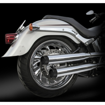 view RC Components RCX3-19B 3.0" Blitz Muffler Black Tips for Harley-Davidson models