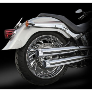view RC Components RCX3-20E 3.0" Excalibur Muffler Chrome Tips for Harley-Davidson models