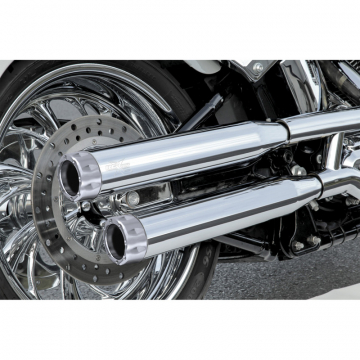 view RC Components RCX3-21C 3.0" Rival Muffler Chrome Tips for Harley-Davidson models
