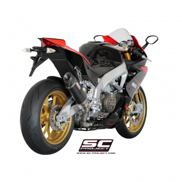 view SC-Project A04-40C Oval Racing Exhaust for Aprilia RSV4 models (2009-2014)