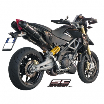 view SC-Project A05-01C Oval Exhaust for Aprilia Dorsoduro 1200 (2011-2014)