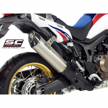 view SC-Project H16-02T Oval Exhaust for Honda CRF1000L Africa Twin (2016-)