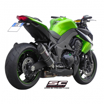 view SC-Project K09-12C Oval Exhaust for Kawasaki Z1000 (2010-2013)