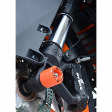 view R&G FP0106OR Front Axle Sliders Fork Protectors KTM 390 Duke (2015-2016) & RC 390 (2015-)
