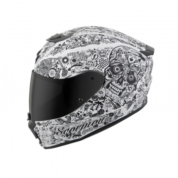 view Scorpion EXO-R420 Shake Helmet, Black/White
