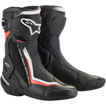 view Alpinestars SMX Plus Boots, Black/White/Red/Fluorescent