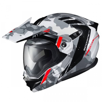 view Scorpion Exo-AT950 Outrigger Helmet, White/Grey
