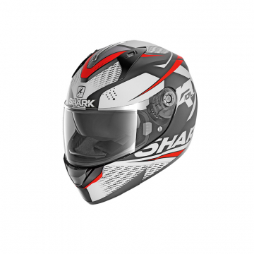 view Shark Ridill Tratom Helmet, Matte Black/White/Red