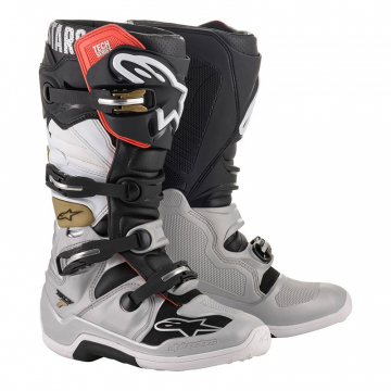 view Alpinestars Tech 7 Boots, Black/Silver/White/Gold