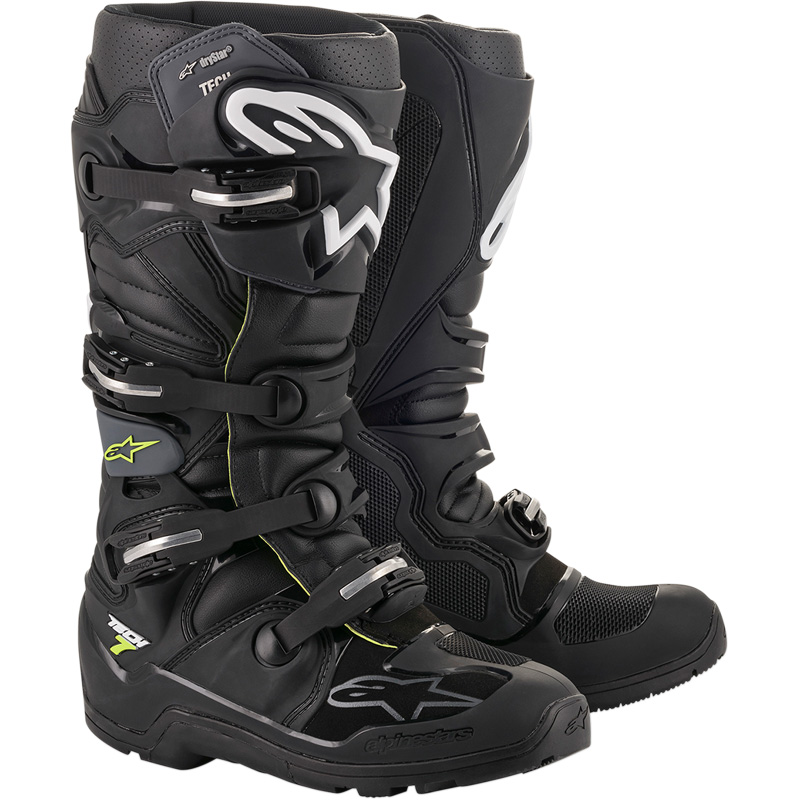 Alpinestars Tech 7 Enduro Offroad Boots, Black/Grey | Accessories ...