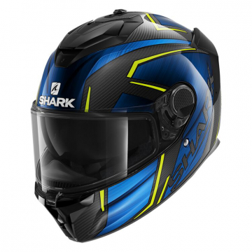 view Shark Spartan GT Carbon Kromium Helmet, Carbon/Chrome/Blue