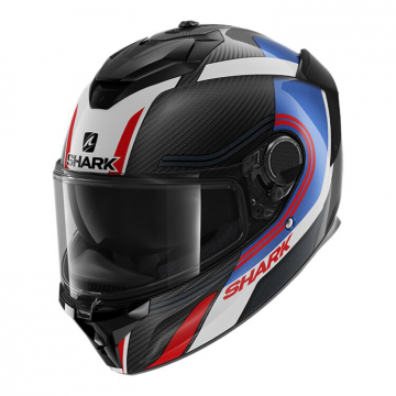 view Shark Spartan GT Carbon Tracker Helmet, Carbon/Blue/Red, Size:LG