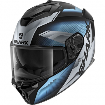 view Shark Spartan GT Elgen Matte Helmet, Black/Silver