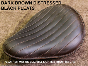 Dark Brown Distressed Black Stitching