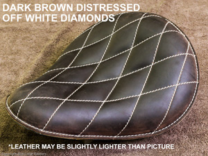 Dark Brown Distressed Black Stitching