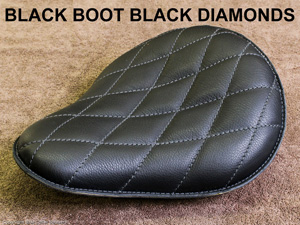 Black with Black Diamonds Stitching