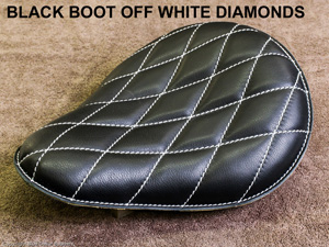 Black with Off White Diamond Stitching