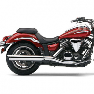 view COBRA Scalloped Tip Slip-on Mufflers Exhaust - Yamaha V-Star 950 09-up