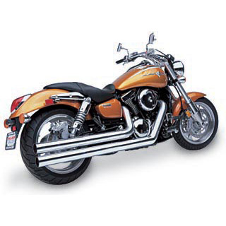 view HARD-KROME 3" Big Straights Black Exhaust MeanStreak 1500 / MeanStreak 1600