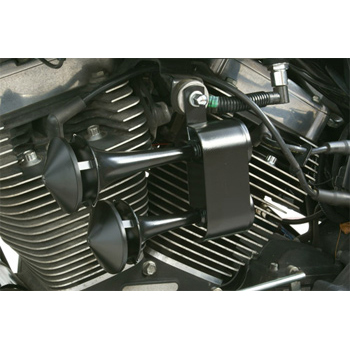 view Rivco Air Horns Black for Harley Davidson / Suzuki