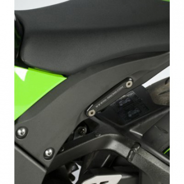 view R&G BLP0006BK Passenger Footrest Blanking Plates for Kawasaki ZX-10R (2011-current)