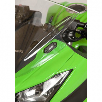 view R&G MBP0014.BK Mirror Blanking Plate for Kawasaki ZX-6R 636 and Ninja 300 (2013-current)