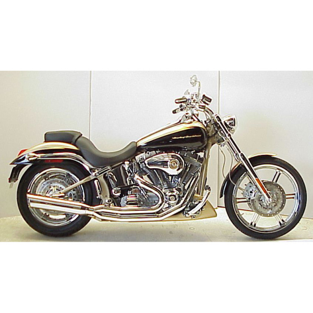 D&D Boarzilla 2:1 Perforated Exhaust, Chrome for Harley-Davidson 