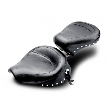 view Mustang 75527 Wide Touring Solo Seat, Studs for Harley-Davidson FX/FL Big Twin