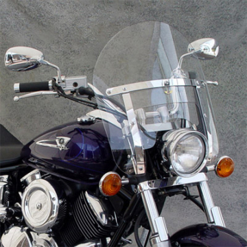 National Cycle N2221 Narrow Frame Heavy Duty Low Boy Windshield Yamaha with Optional Mounting Kit